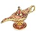 Hipiwe Vintage Magical Legend Aladdin's Genie Lamp for Home/Wedding Table Decoration,Collectable Rare Classic Arabian Costume Props Lamp Pot &Gift for Party/Halloween/Birthday(Red)