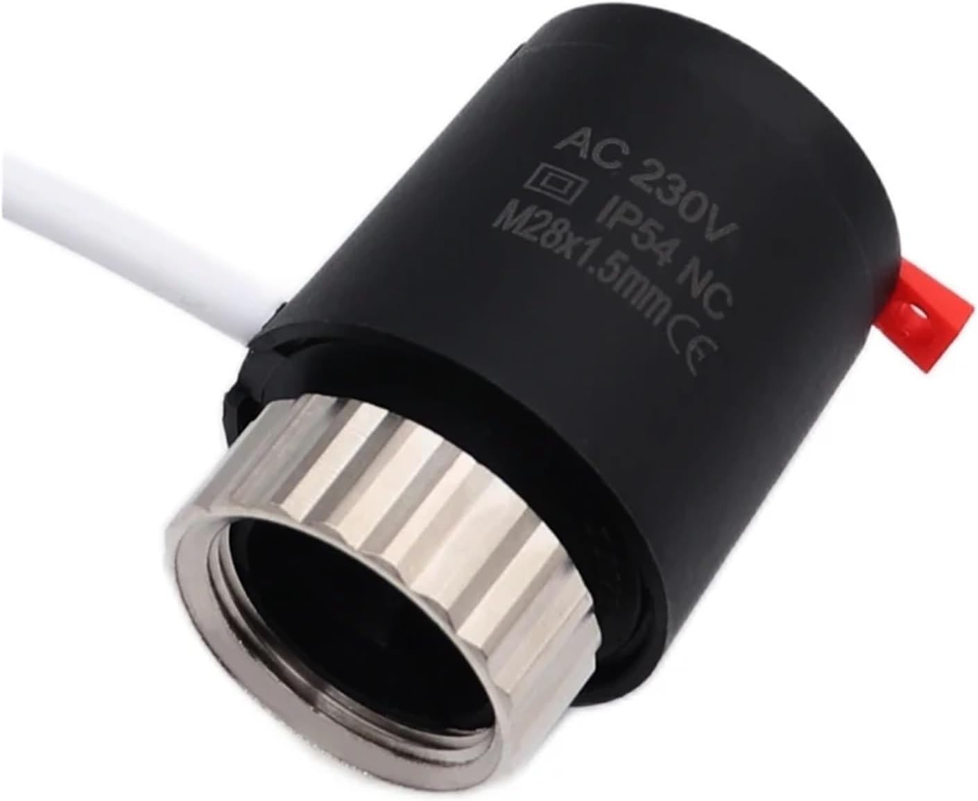 1/5 Piezas 230 V Normalmente Cerrado NC M28 * 1,5 Mm Actuador Térmico Eléctrico para Válvula De Radiador Termostático De Calefacción por Suelo Radiante, 5 Pieces-White