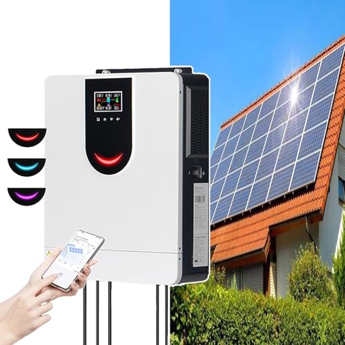 CNAOHGHN 1kw-6.2kw 12-48vdc On/Off-Grid Inversor Solar HíBrido Ac220v, Cargas Potencia De Salida Mpp