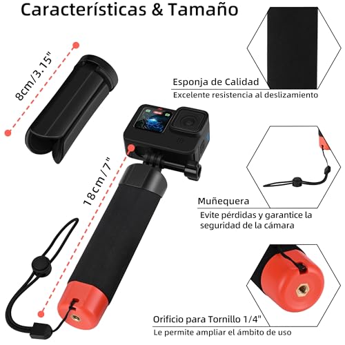 Empuñadura flotante para GoPro que evita pérdidas de cámaras en el mar 5