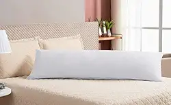 Xuxão Travesseiro de Corpo Antialérgico + Fronha Lavável Com Zíper (Branco)