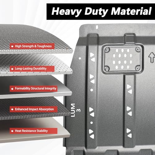 Image of High-strength Steel Full Skid Plate for Ford F150 2015-2022 | Heavy-Duty Underbody with Engine Front, Drivetrain Center & Rear Axle Protection - Reinforced Guards, Rustproof Defense, Easy Installation
