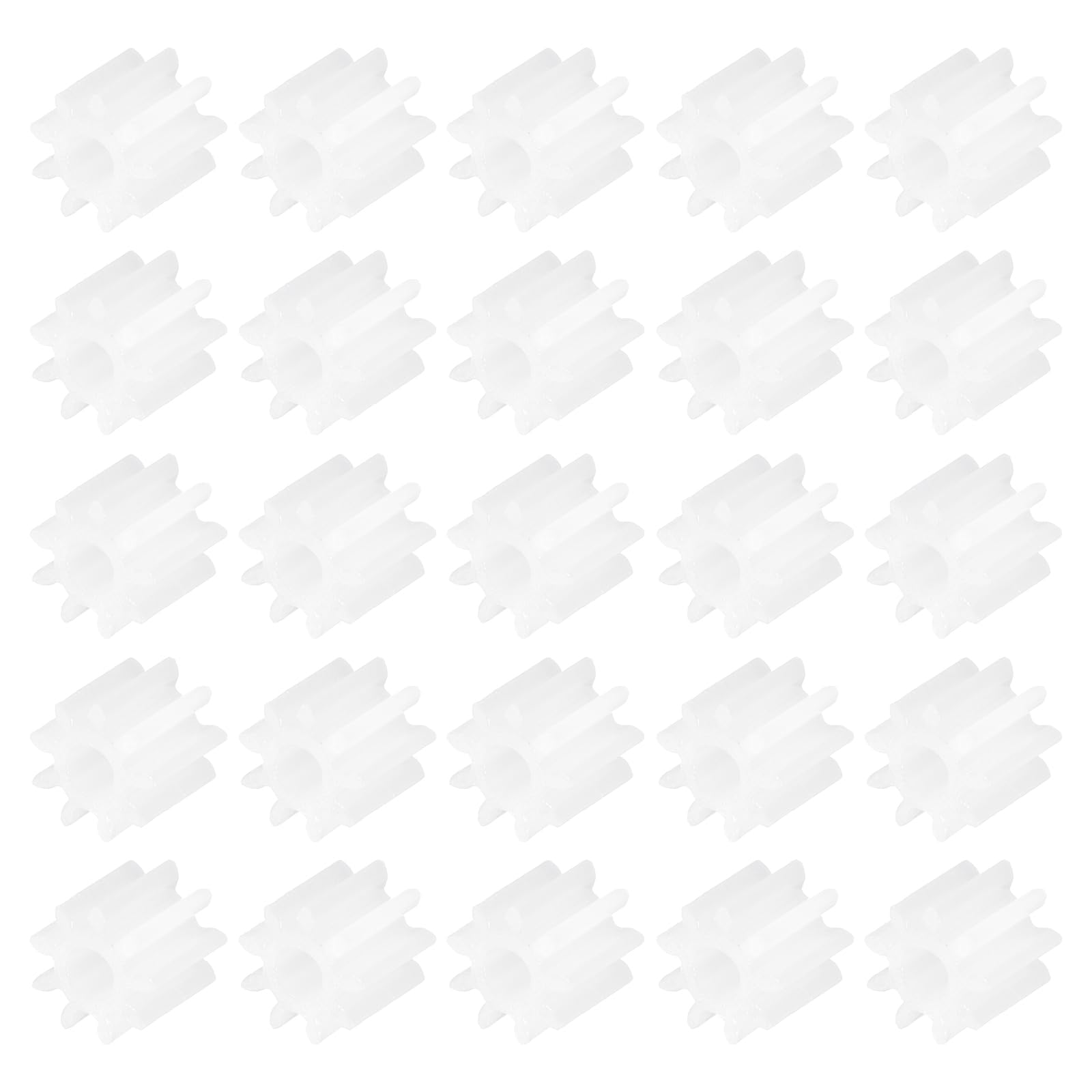 MECCANIXITY 30 Pcs Plastic Gears 9 Teeth Plastic Motor Gear Model 92A Reduction Gear for RC Car Model DIY Robot (White, Module 0.5)