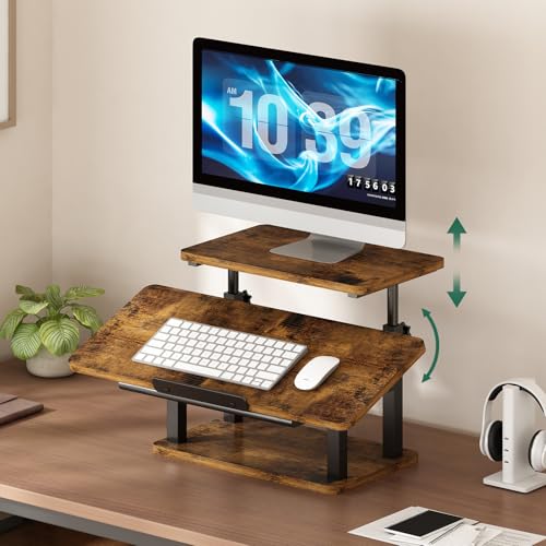 Catálogo para Comprar On-line Base para Escritorio - los más vendidos. 41 Kzings Escritorio de Ordenador con Elevación de pie, Soporte para Ordenador portátil, Ajustable, Soporte Elevador para computadora, Base para Monitor, Ideal para Oficina y Hogar,...