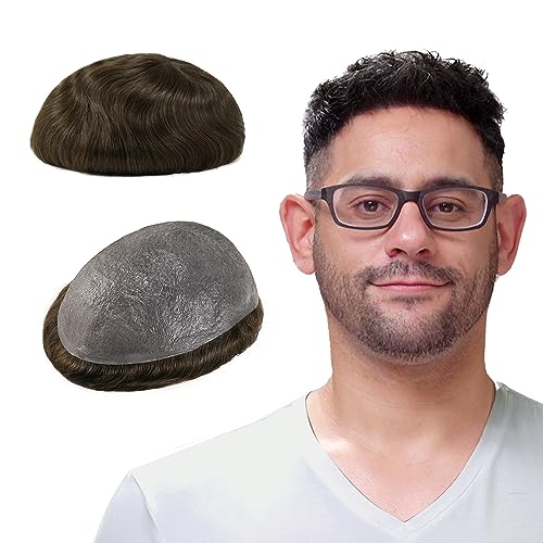 Lordhair Mens Hair System, 8x10 inch, 0.03mm Ultra Thin Skin Base, #6