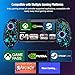 Mobile Wireless Phone Controller for iphone/Android with Hall Joystick, Mobile Game Controller with Phone Case Support, Compatible with Xbox Game Pass, Steam Link, Call of Duty, Roblox & Minecraft (Black - watercolor light)