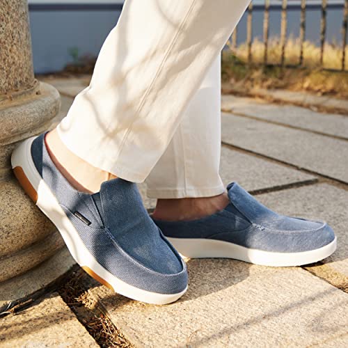 Image of OrthoComfoot Men's Orthopedic Slip-On Loafers Walking Shoes with Arch Support: Casual Plantar Fasciitis Slippers for Flat Feet, Comfortable Orthotic Shoes for Foot and Heel Pain Relief