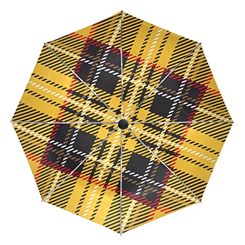 Parapluie pliant incassable jaune pour affronter la pluie et le vent