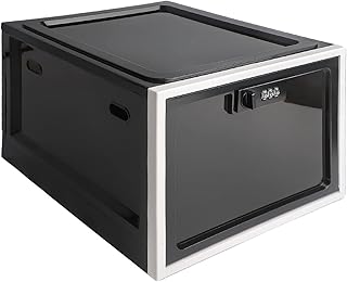 Medicine Lock Box - Refrigerator Lockable Box for Food Storage Locker - Lockbox with Combination Lock- Pill Case Medical Organizer Locking Cabinet - Ipad Tablet Phone Jail Boxes