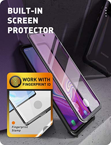 i-Blason Transparent case for Samsung Galaxy s20+ Plus (6.7 inch), Mobile Phone case, Bumper case, 360 Degree Protective Cover [ares] with Integrated Screen Protector, Black.