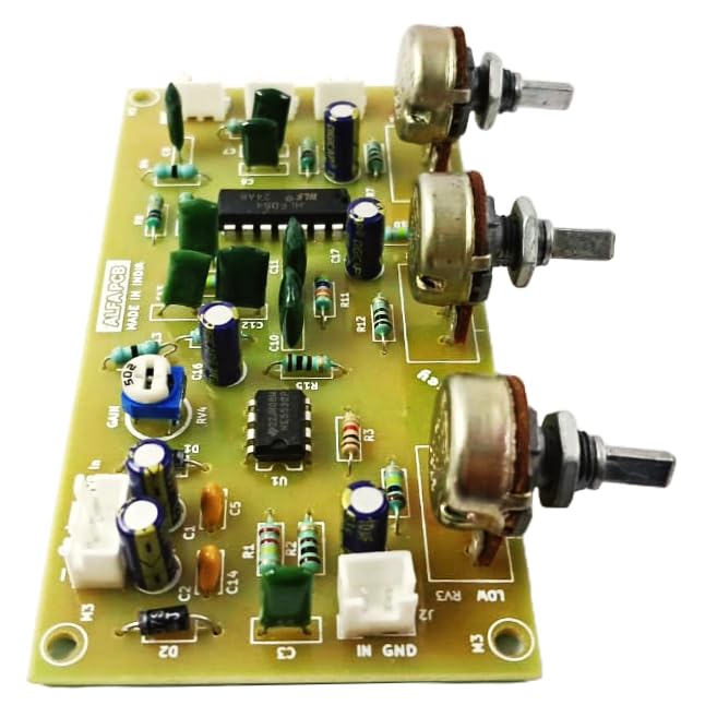 Image of 3 Way Active Crossover Filter Board Low Mid and High Outputs - Assembled Board