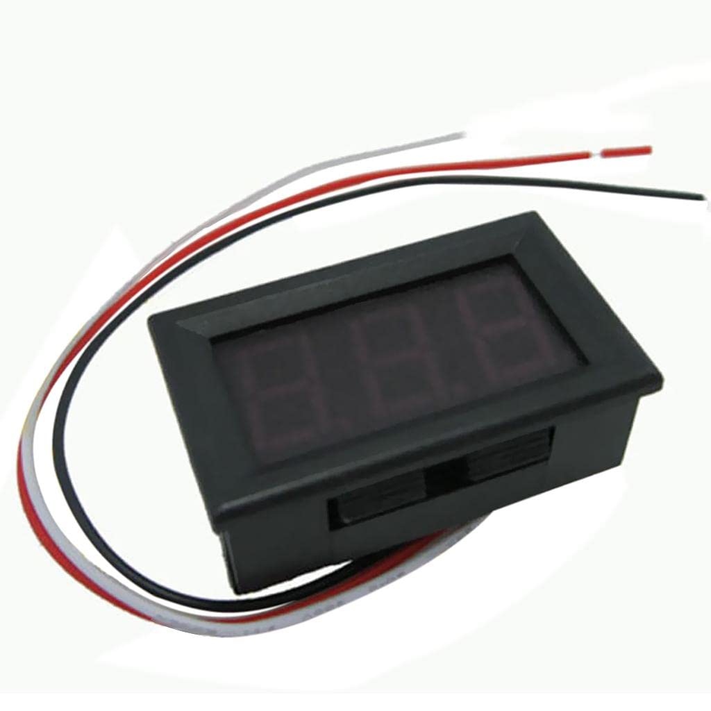 Lyla 5x3 Wire Digital Display Volt Voltage Meter Voltmeter Car Motor 0.56'' Green-image-19