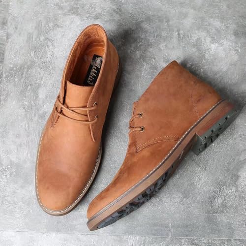 Image of Arkbird Chukka Boots for men, Grainy Leather Lace-up Ankle Boot Fashion and Comfort Casual Oxfords