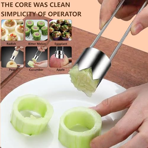 4 Piece Set of Kitchen Utensils Including Apple Cutter Manual Corn Kernel Remover Peelers and Apple Corer Remover Made of 304 Stainless Steel Ideal for Efficient Fruit and Vegetable Corers - Image 5