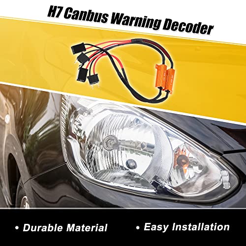 X AUTOHAUX 2 piezas Decodificador Canbus LED H7 para auto miniatura 2