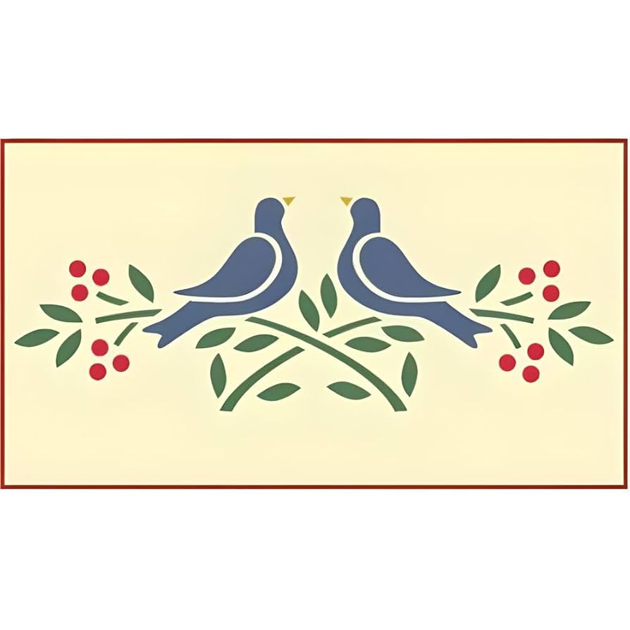 Amazon.com: Love Birds Stencil - 11 amazon-com-love-birds-stencil-11-x-4-colonial-folk-art-diy-signs-reusable-mylar-template-for-painting-early-american-primitive-country-farm-folk-artists-the-artful-stencil-tools