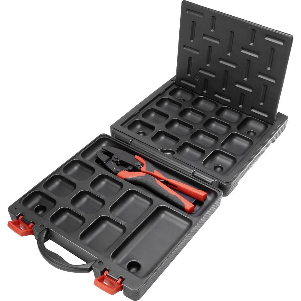 TOOLCRAFT PZ-500 1423549 pinza crimpatrice senza matrice a crimpare con valigetta di sistema