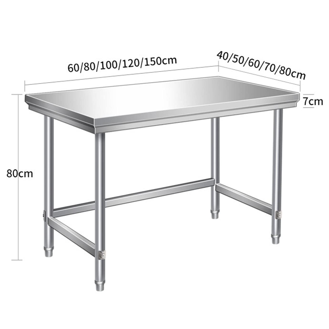 業務用 ステンレススチール作業台38×60×80cm Amazon.co.jp: 業務用ステンレス 作業台 調理台 幅60/80/100/120/150cm