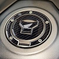 labelbike - Offiziell lizenzierter Honda Aufkleber, Dekoration und Schutz aus 3D-Gelharz für 5-Loch Tankdeckel des Motorrads - weißes Honda-Logo