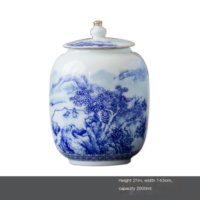 Pojemniki na herbatę do herbaty luźnej, ceramiczne, duże, hermetyczne, do przechowywania w gospodarstwie domowym, puszki na kawę, herbatę, przyprawy i inne ceramiczne, hermetyczne puszki na herbatę,