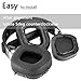 HS80 RGB Thicker Upgrade Quality Earpads - Replacement Ear Cushion Cup Compatible with Corsair HS80 RGB Wireless Headphone, High-Density Noise Cancelling Foam，Added Thicknes (Black Fabric)