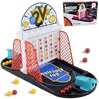 GOLCUGYJH Brettspielzeug - Tisch Basketball Spielsets,Basketball Schießspiel,Doppeltes Spieler Basketball Wettkampf Spielzeug, Desktop-Basketball-Schießspiel Game für Kinder & Erwachsene