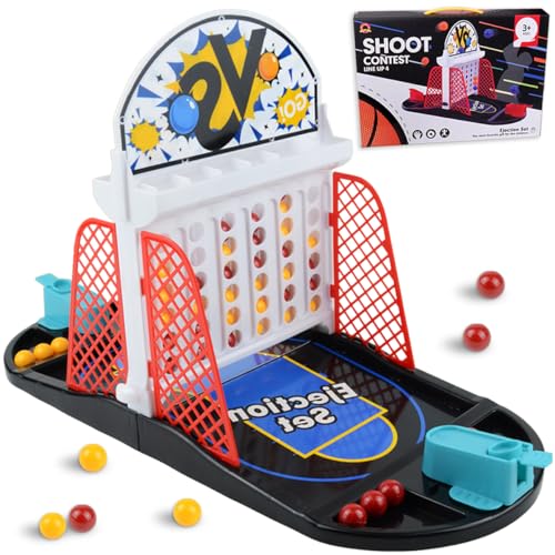 GOLCUGYJH Gioco di basket da tavolo, classico gioco di basket collegato, gioco da tavolo, gioco da basket a due giocatori, giocattolo da tiro a pallacanestro, giochi per feste, regali per bambini e