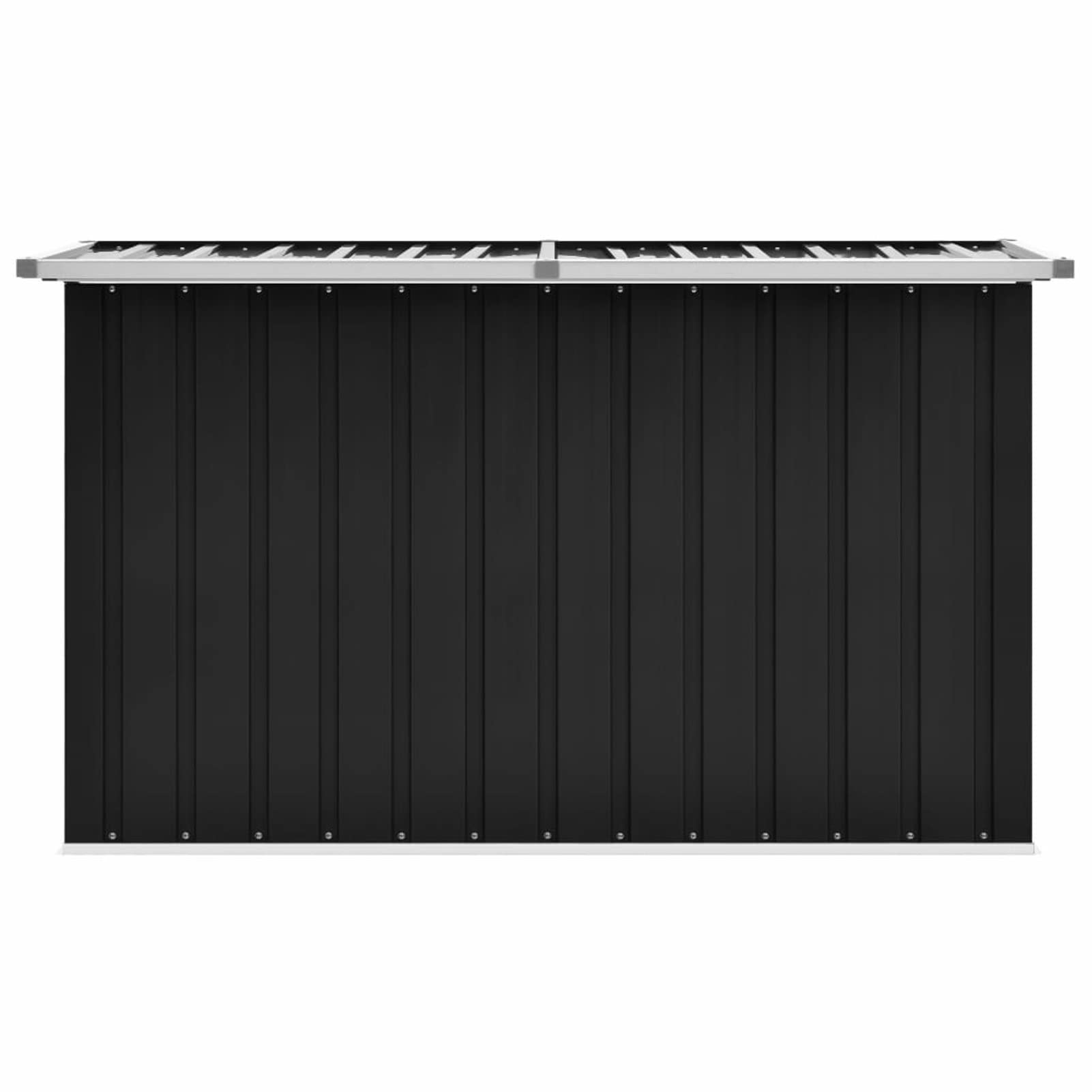 Baule da Giardino Antracite 149x99x93 cm,Baule da Giardino Effetto Legno Organizer Box Giocattoli Multibox Impermeabile Esterni