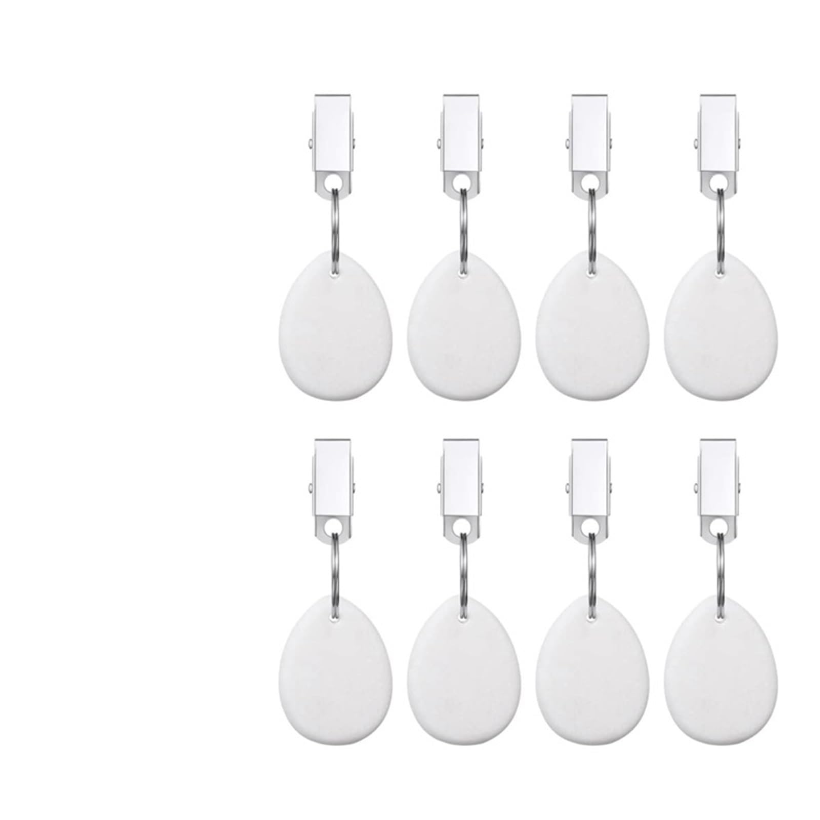 Ferma Tovaglia Pesi Pendenti con Clip for tovaglia con Clip Tovaglie da Esterno riutilizzabili compatte e Delicate(White,16 PCS)
