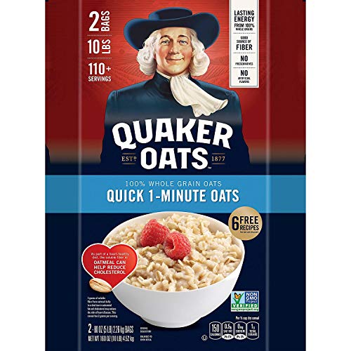 Quaker Oats 100% Whole Grain Quick 1-Minute Oatmeal Instant Oatmeal - 10 Pounds - Pack Of 1 #TOP3