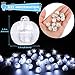 LIHAO 30pcs LED Balloon Lights Mini Round LED Ball Lights for Paper Lantern Christmas Halloween Birthday Wedding (White)