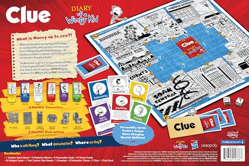 USAOPOLY CLUE: Diary of a Wimpy Kid | Solve the Mystery in This Officially-Licensed Collectible Clue Game Featuring Characters & Locations from the Popular Book Series Diary of a Wimpy Kid - image 7