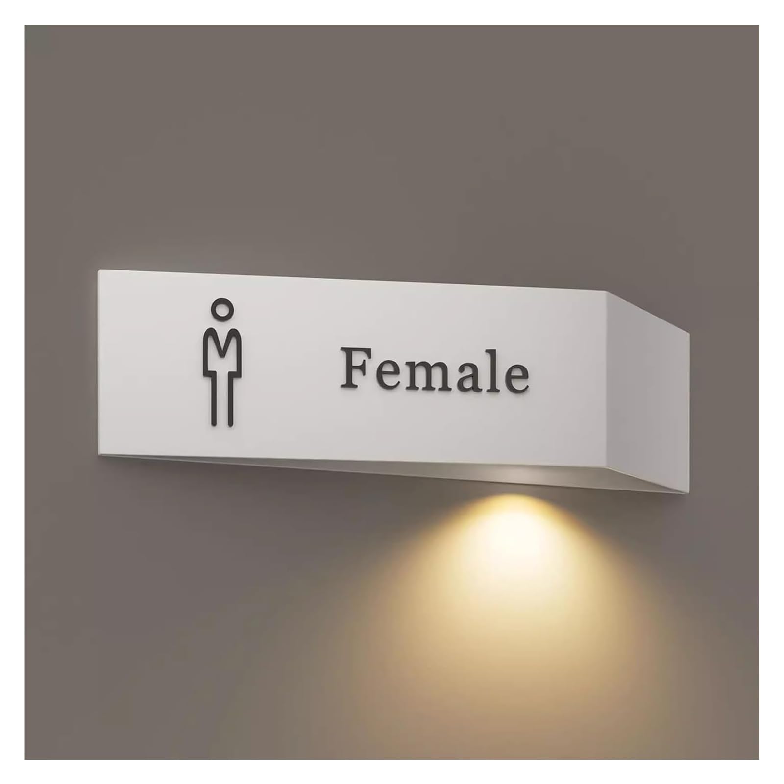 Carteles para aseos, Montaje en pared macho hembra iluminado for fiesta la tienda del bar hotel, 30cmx8cm
