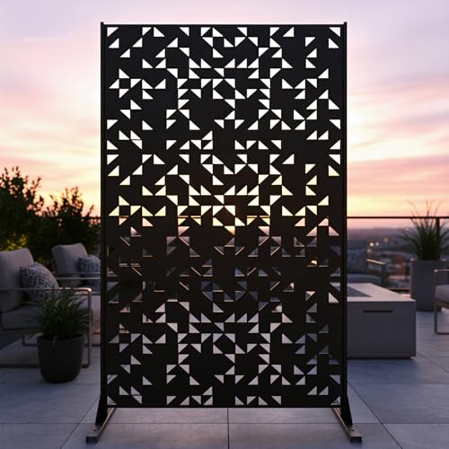 Metal Privacy Screen Outdoor 6FT – Laser-Cut...