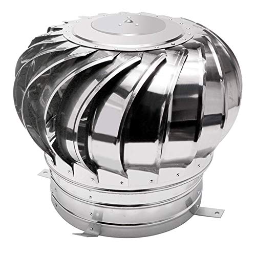 Capuchon de ventilation rotatif en acier inoxydable 160 mm pour conduit