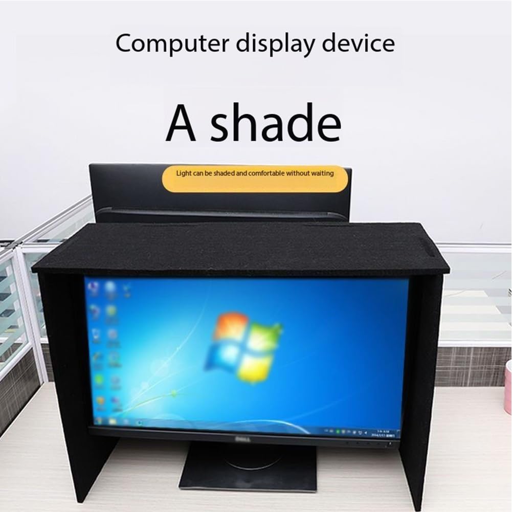 Parasole per schermo del computer, compatibile con schermi da 19 a 27 pollici, facile da installare, protezione della privacy, riduzione dell'affaticamento degli occhi, per gli uffici(19)