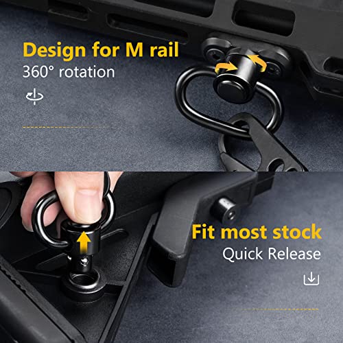CVLIFE Rifle Sling Two Point Sling Adjustable Length Gun Sling for Rifle with 2 Pack Sling Swivel for M-Rail