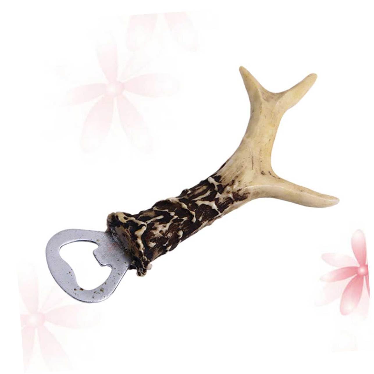 Ouvre-bouteille en Résine Motif Bois de Cerf, Décapsuleur Pratique et Démontable, Facile à Nettoyer, pour Bière et Bar