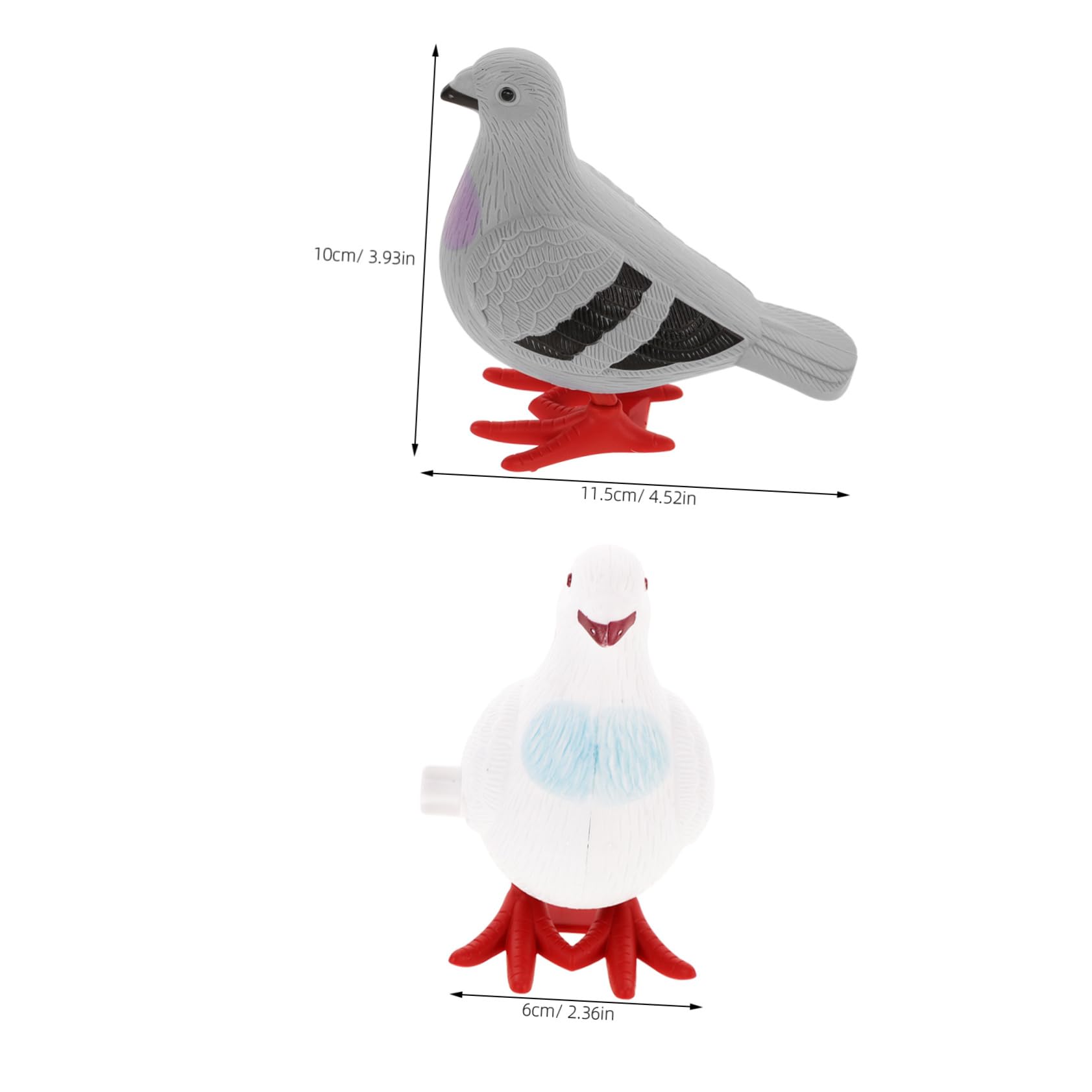 IMIKEYA 4pcs Cartoon Wind Up Pigeon Toys for Boy Girl Boy Girl-Friendly Clockwork Decorative Ornament Fun Toy for Indoor and Outdoor Play Present for