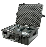 Peli Protector 1600 Kunststoffbox, mit Schaumstoffeinsatz, für empfindliches Equipment, Schutzkoffer, Farbe: Schwarz