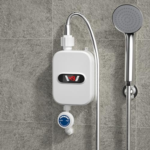 Chauffe-eau instantané contre les pannes d'eau chaude avec écran LCD de douche