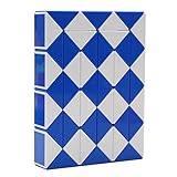 HJXD globle Magic Snake Twist Puzzle Twisty Toy Collection 48 Wedges Magic Ruler Blue