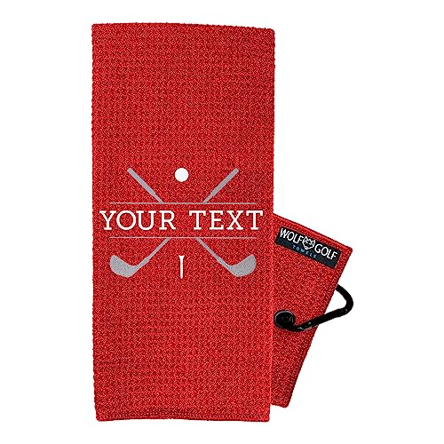 Image of Golf Towel Store - Custom Golf Towel - Embroidered Golf Towels for Golf Bags with Clip - Personalized Golf Towel for Golf Bags for Men - Golf Gifts for Men