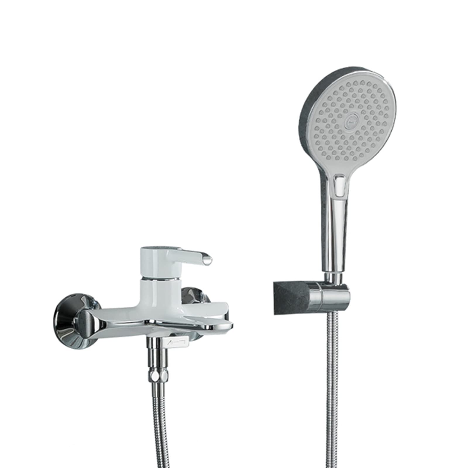 Grifo de bañera en latón cromado moderno con sistema de ducha de alta calidad