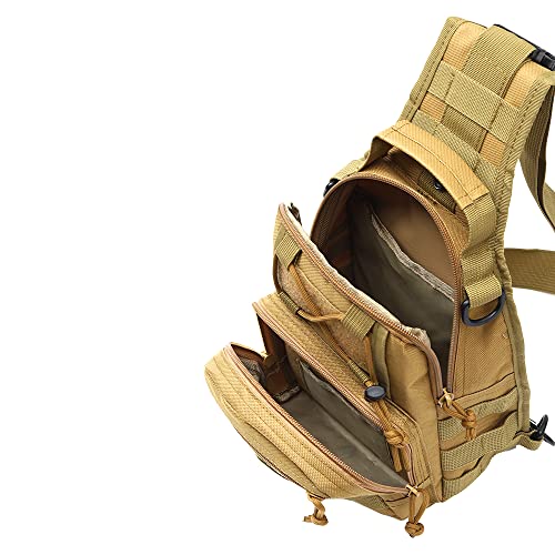 Otdseeker Tactical Sling Bag,Tactical Backpack For Men,Military Edc Bagpack,Mens Shoulder Bag,Daily Sports Bag For Men (Khaki) #TOP2