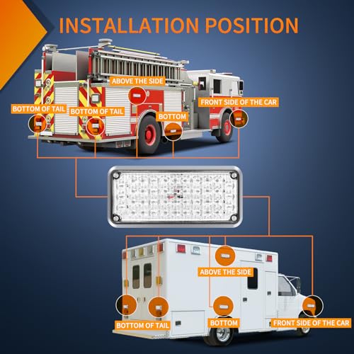 Image of Nilight 2PCS 42LED Red Blue Magnetic Strobe Lights Surface Mount Waterproof | Portable Warning Hazard Light 5 Patterns for 12V 24V Cars Trucks Van Off Road Vehicles ATV