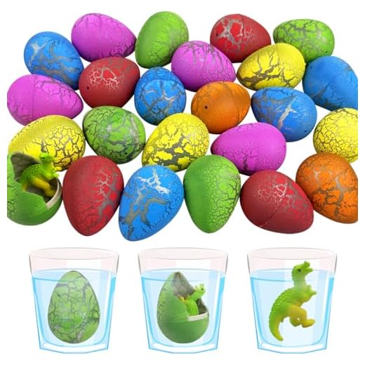 JoFAN 24 PCS Dinosaur Eggs That Hatch Growing Easter Eggs with Mini Dinosaur Toys Inside for Kids Boys Girls Easter Basket Stuffers Gifts Fillers Party Favors Supplies
