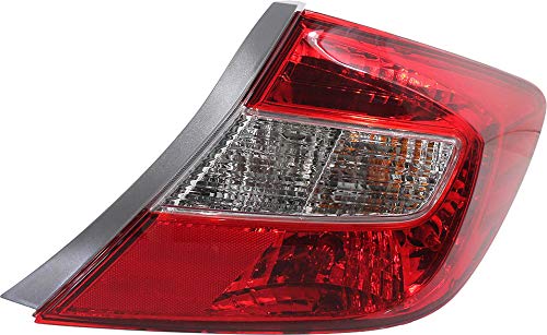Evan-Fischer Tail Light Assembly Compatible with 2012 Honda Civic Sedan Passenger Side