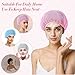 4pcs Mesh Sleeping Caps for Curly Hair, Mesh Sleep Bonnets For Sleeping Night, Hair Net For Rollers, Elastic Hairnet for Women (White, Pink, Light Blue, Black)
