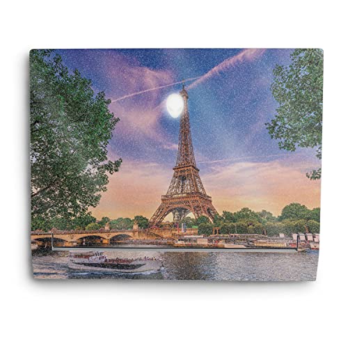 MightySkins Glossy Glitter Skin Compatible with Alienware X14 (2022) Full Wrap Kit - Eiffel Tower | Protective, Durable High-Gloss Glitter Finish | Easy to Apply & Change Styles | Made in The USA